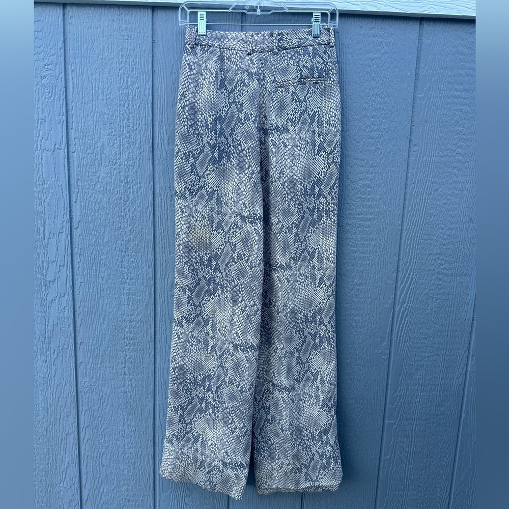 Babaton Snakeskin Wide Leg Trouser